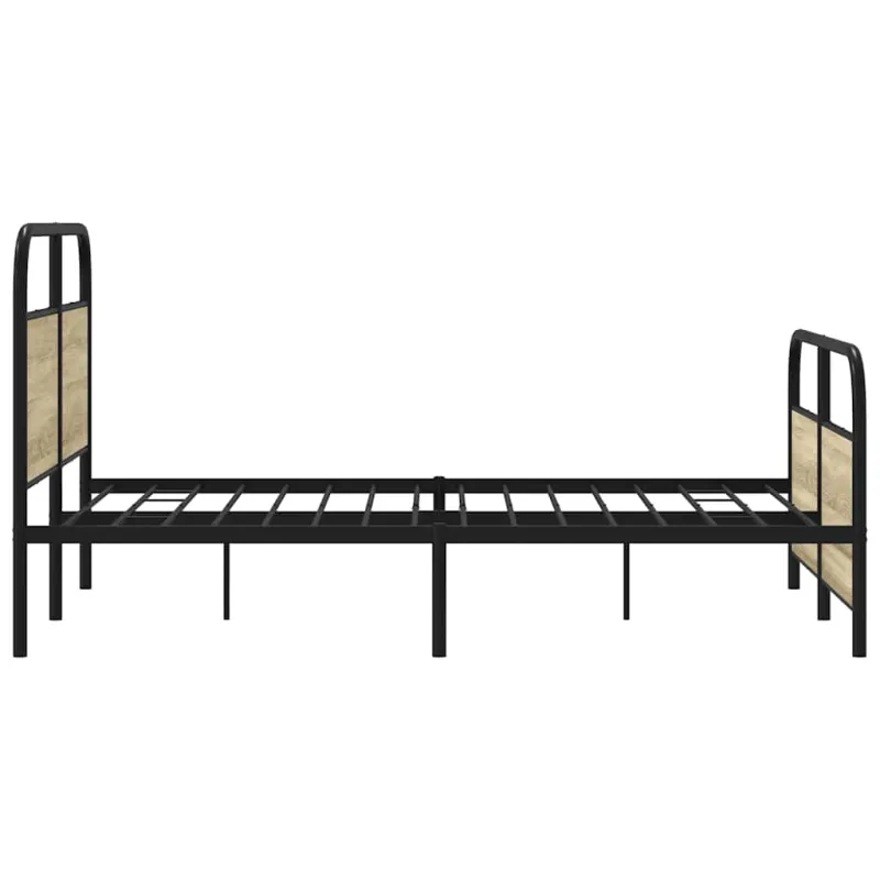 Lovos rėmas be čiužinio, sonoma ąžuolo, 140x190cm, metalas