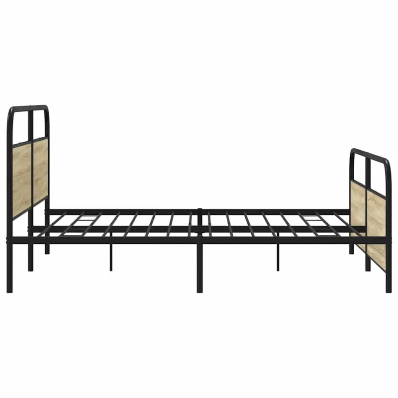 Lovos rėmas be čiužinio, sonoma ąžuolo, 183x213cm, metalas