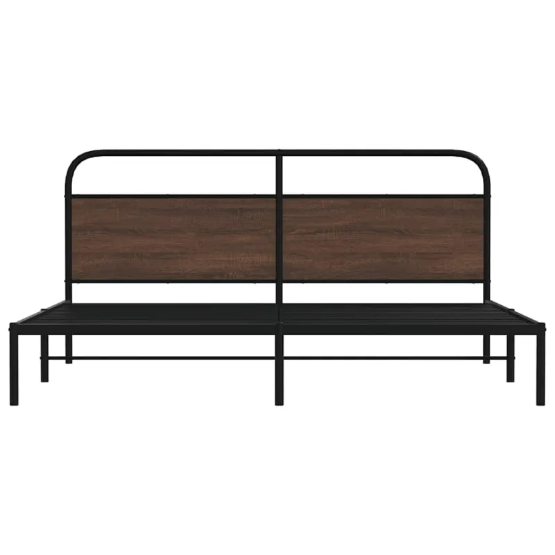 Lovos rėmas be čiužinio, rudas ąžuolo, 180x200cm, metalas