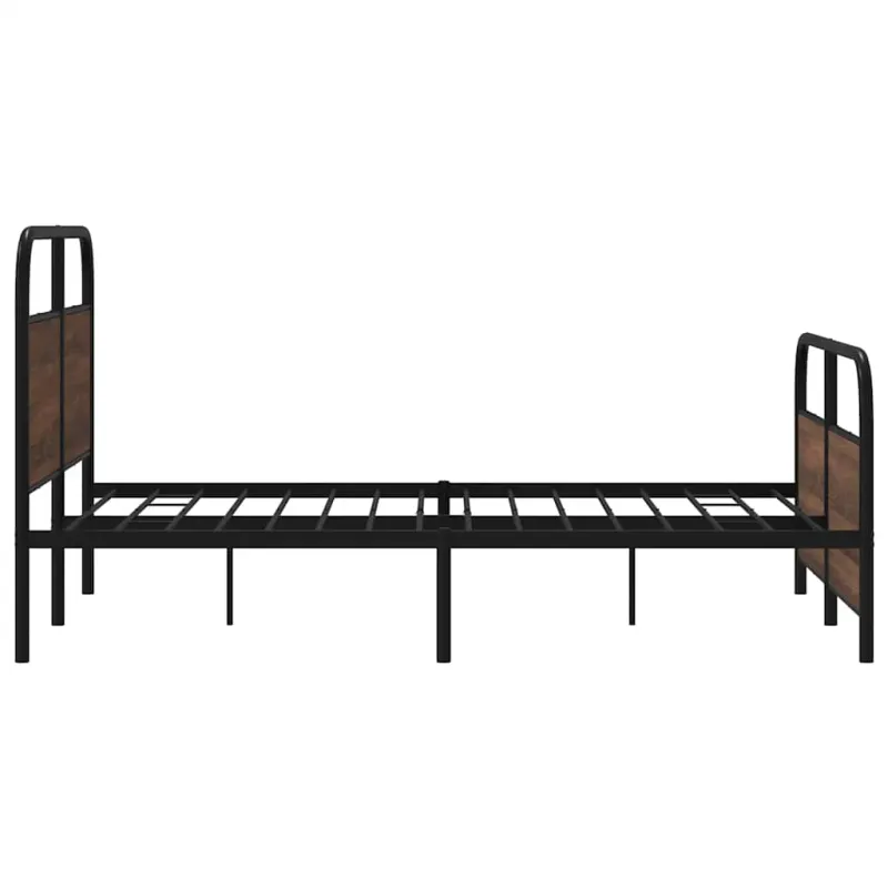 Lovos rėmas be čiužinio, rudas ąžuolo, 140x190cm, metalas