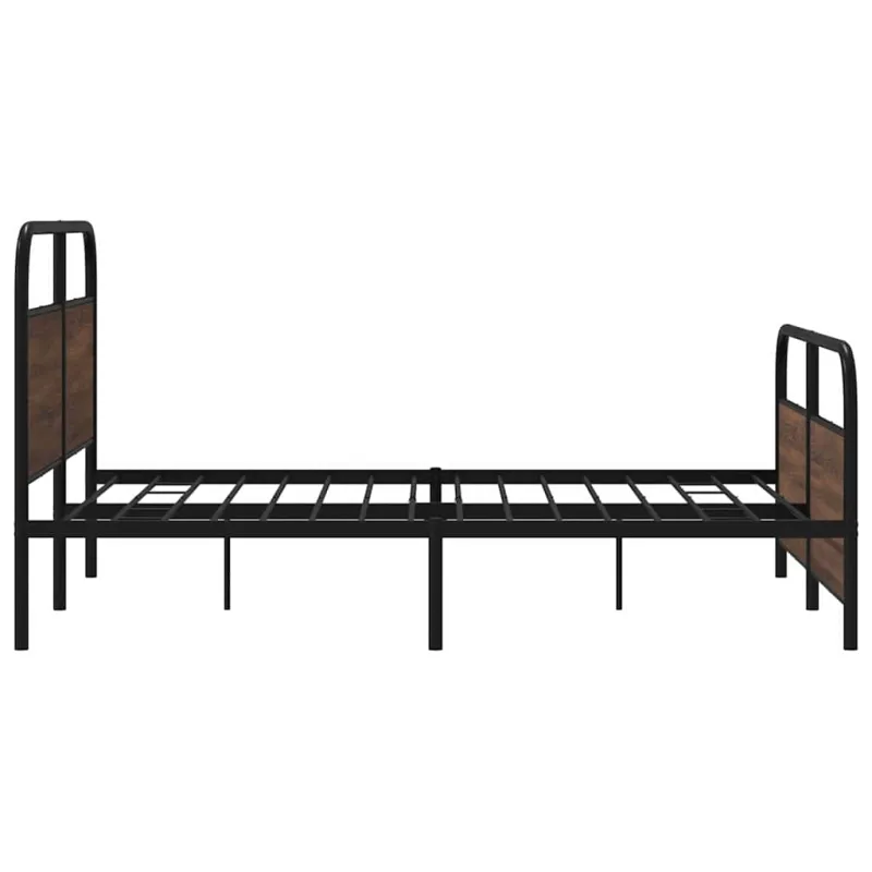 Lovos rėmas be čiužinio, rudas ąžuolo, 150x200cm, metalas
