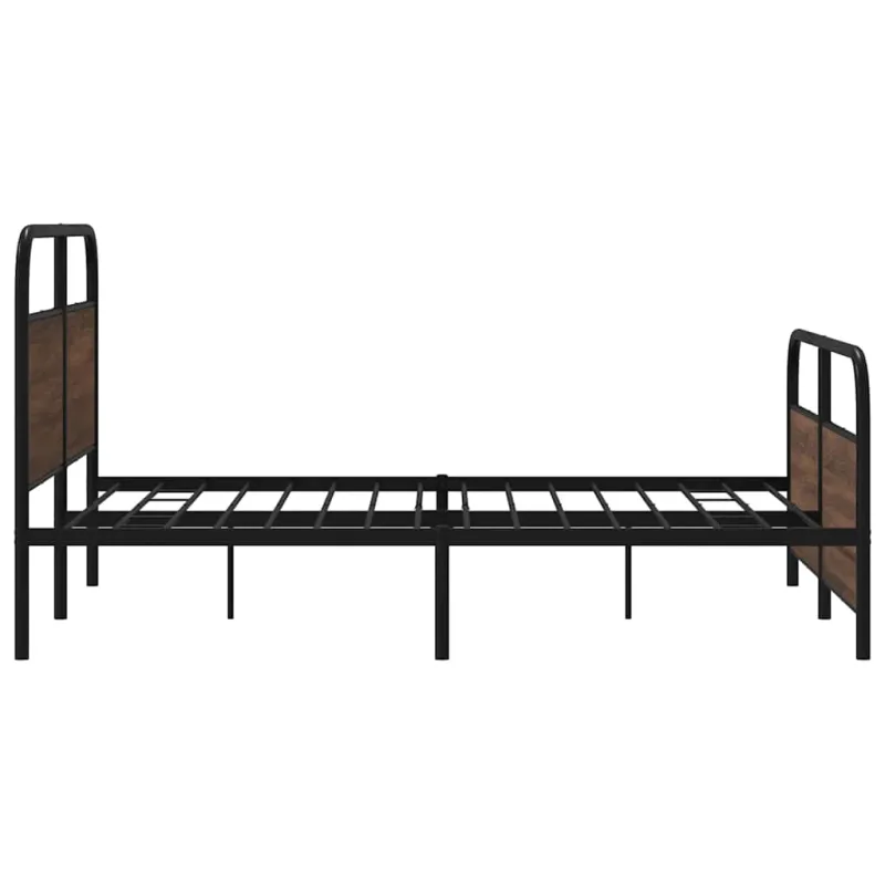 Lovos rėmas be čiužinio, rudas ąžuolo, 160x200cm, metalas