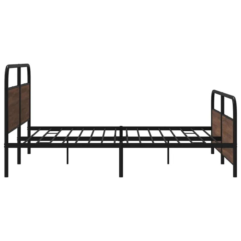 Lovos rėmas be čiužinio, rudas ąžuolo, 180x200cm, metalas