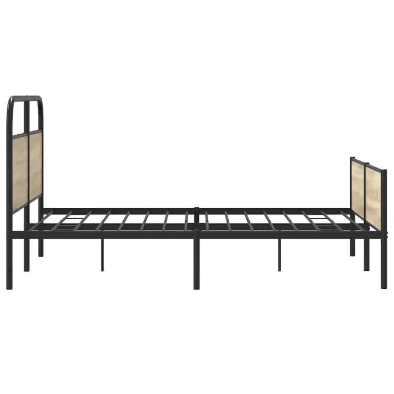 Lovos rėmas be čiužinio, dūminio ąžuolo, 160x200cm, metalas