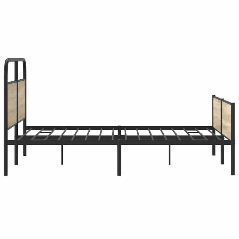 Lovos rėmas be čiužinio, dūminio ąžuolo, 180x200cm, metalas
