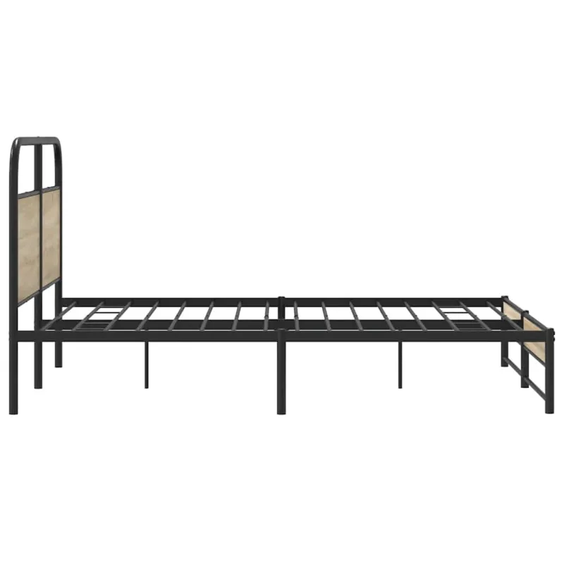 Lovos rėmas be čiužinio, dūminio ąžuolo, 160x200cm, metalas