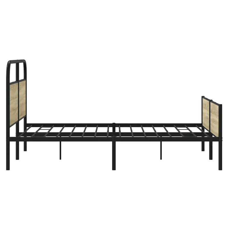 Lovos rėmas be čiužinio, sonoma ąžuolo, 150x200cm, metalas
