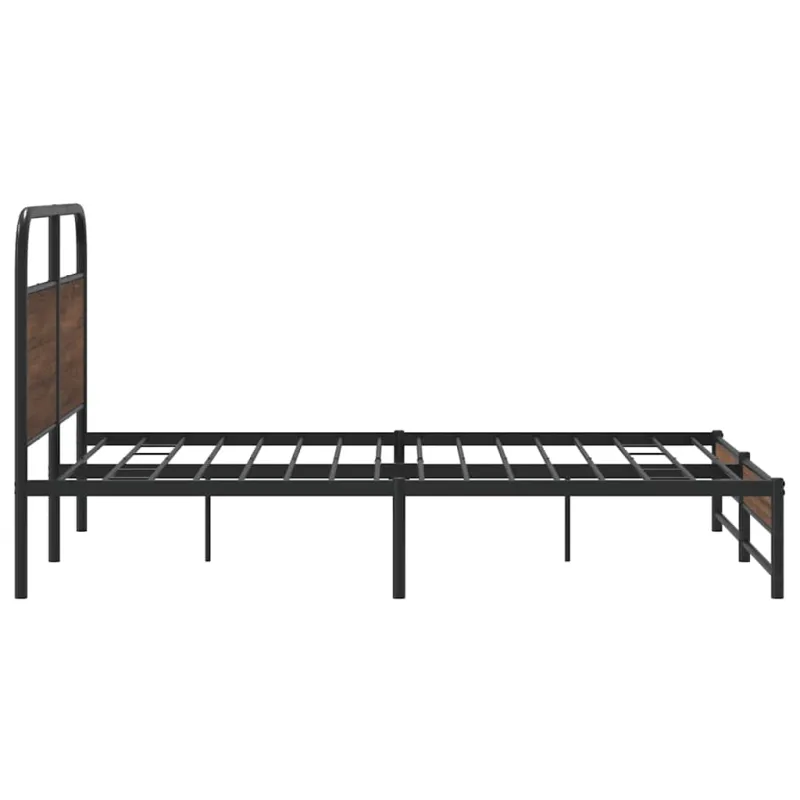 Lovos rėmas be čiužinio, rudas ąžuolo, 160x200cm, metalas