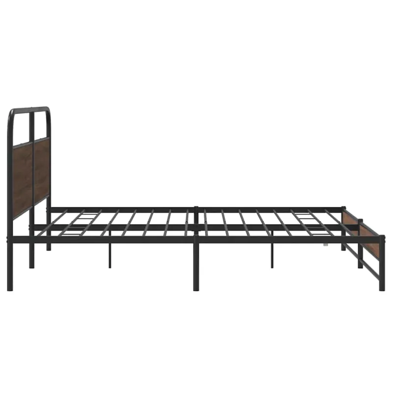 Lovos rėmas be čiužinio, rudas ąžuolo, 193x203cm, metalas