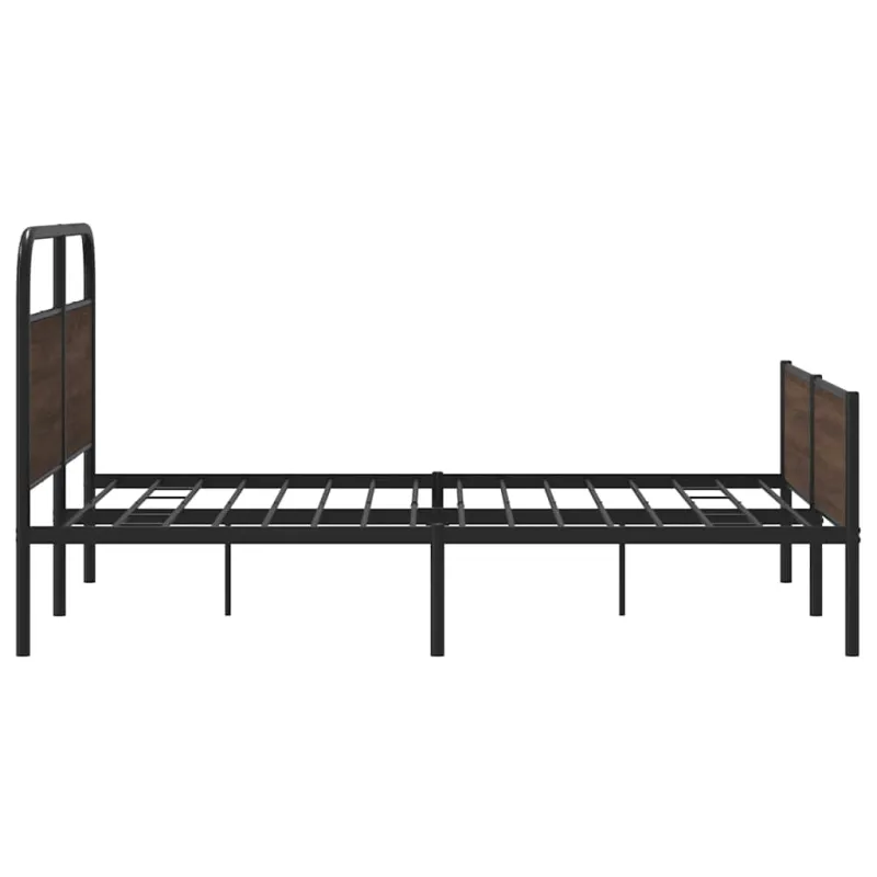 Lovos rėmas be čiužinio, rudas ąžuolo, 150x200cm, metalas