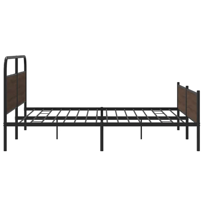 Lovos rėmas be čiužinio, rudas ąžuolo, 183x213cm, metalas