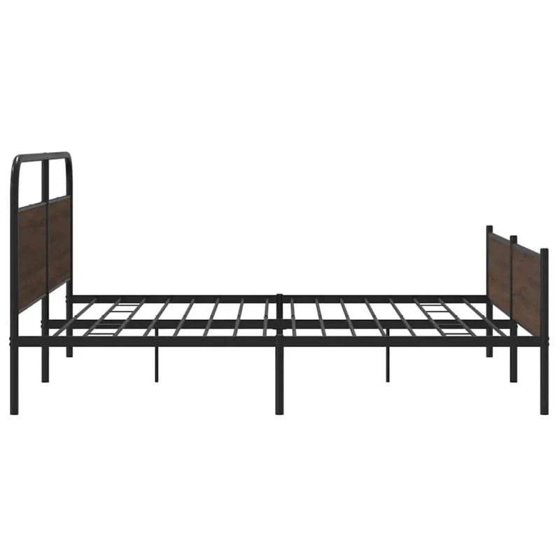 Lovos rėmas be čiužinio, rudas ąžuolo, 200x200cm, metalas