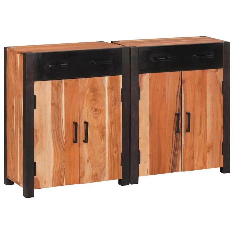 Kabalas 2 pcs Ruda 110 x 30 x 75 cm Kietos akacijos mediena
