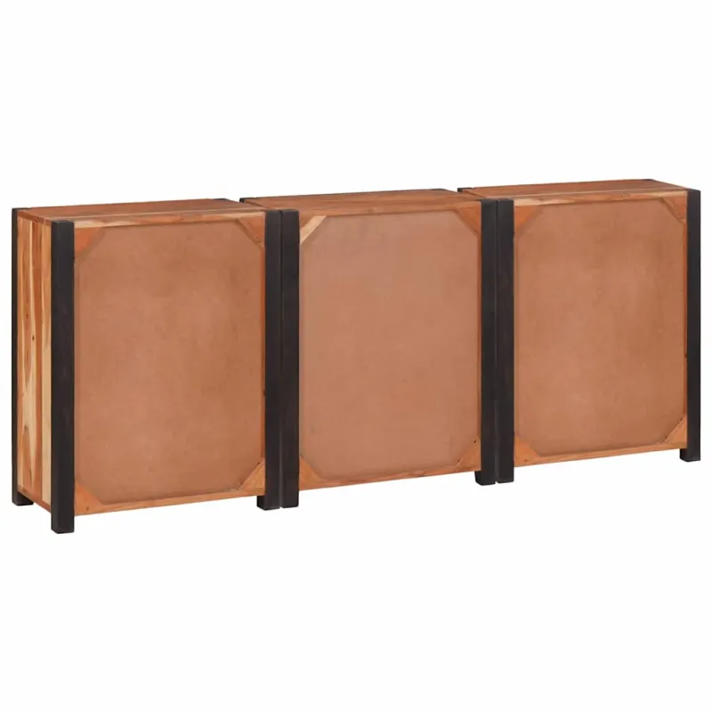 Kabalas 3 pcs Ruda 165 x 30 x 75 cm Kietos akacijos mediena