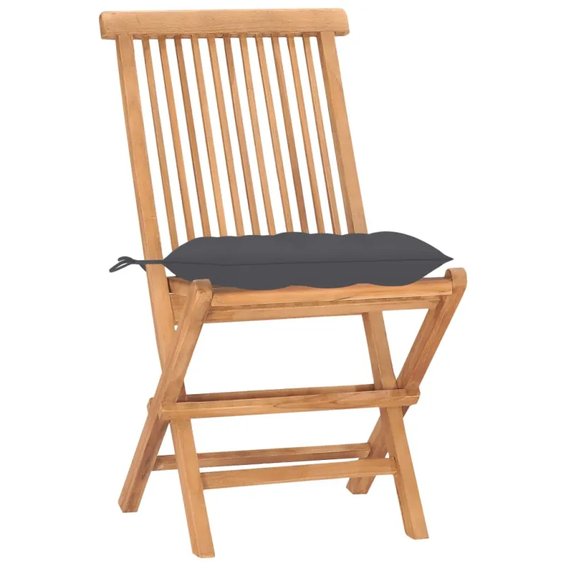 Sulankstettava ulkoilukompletti tyynyine, 3-osainen, tikki-wood