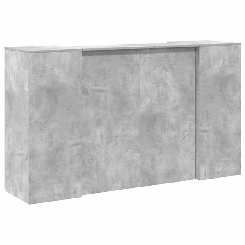 Registratūra, betono pilkas, 180x50x103,5 cm, apdirbta mediena
