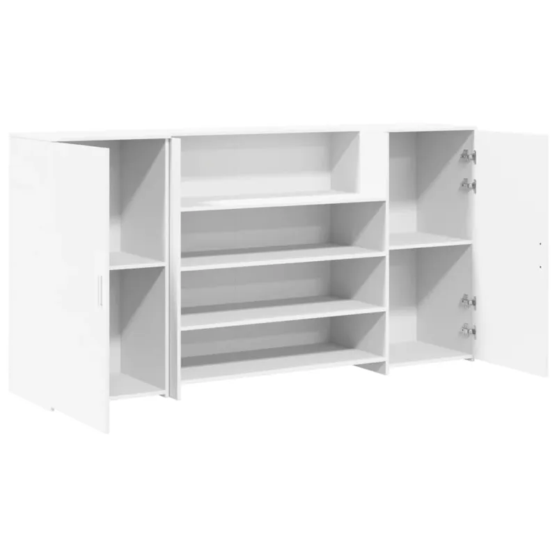 Registratūros stalas, baltas, 200x50x103,5 cm, inžinerinė mediena