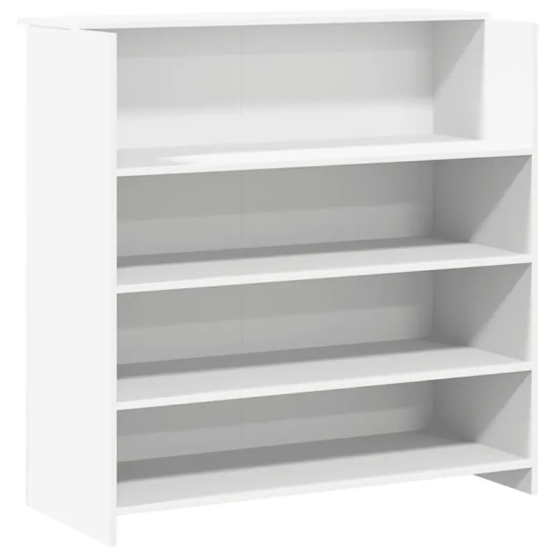 Registratūros stalas, baltas, 200x50x103,5 cm, inžinerinė mediena
