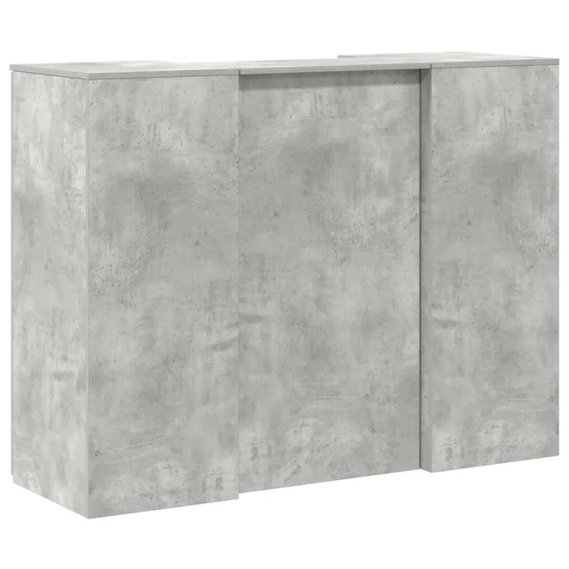 Registratūra, betono pilkas, 135x50x103,5 cm, apdirbta mediena