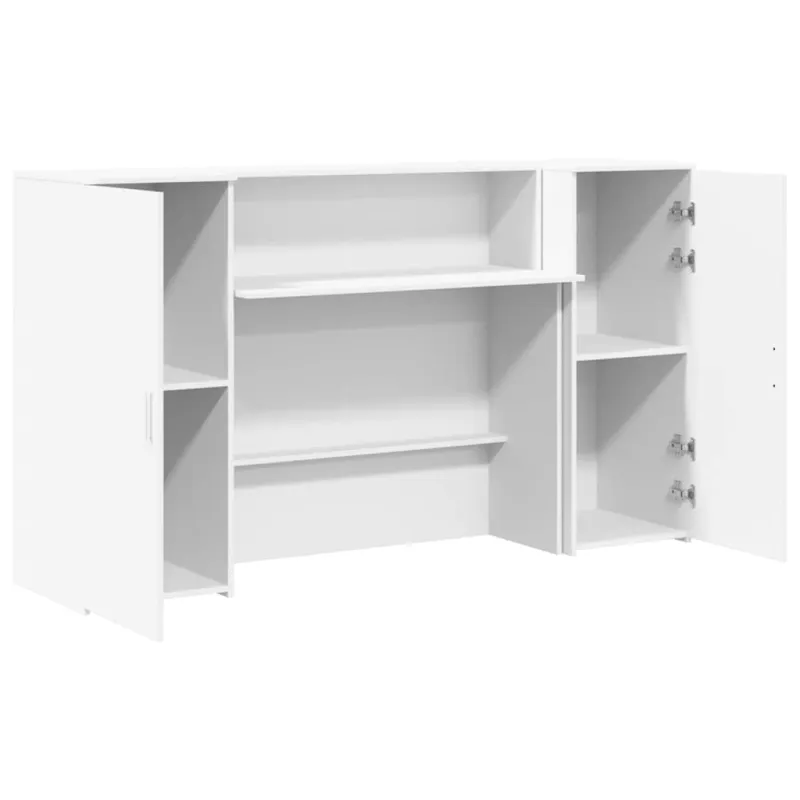 Registratūros stalas, baltas, 180x50x103,5 cm, inžinerinė mediena