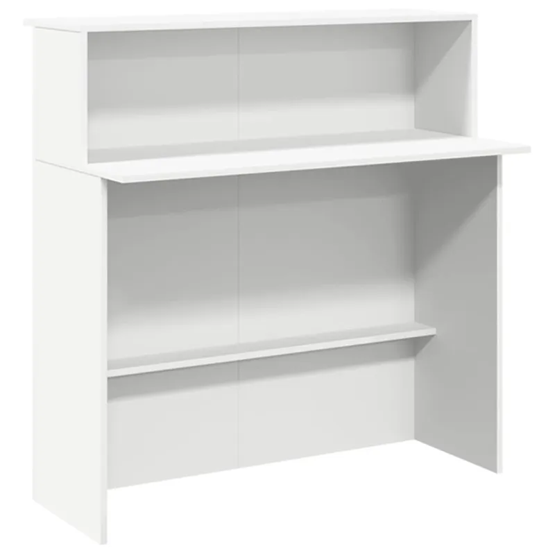 Registratūros stalas, baltas, 180x50x103,5 cm, inžinerinė mediena