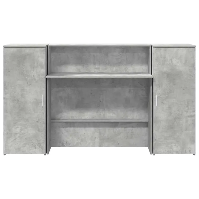 Registratūra, betono pilkas, 180x50x103,5 cm, apdirbta mediena