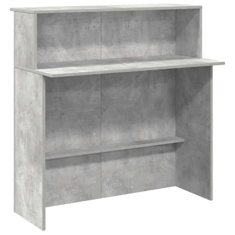 Registratūra, betono pilkas, 180x50x103,5 cm, apdirbta mediena