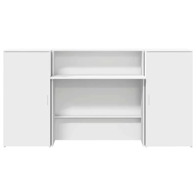 Registratūra, baltos spalvos, 200x50x103,5 cm, apdirbta mediena