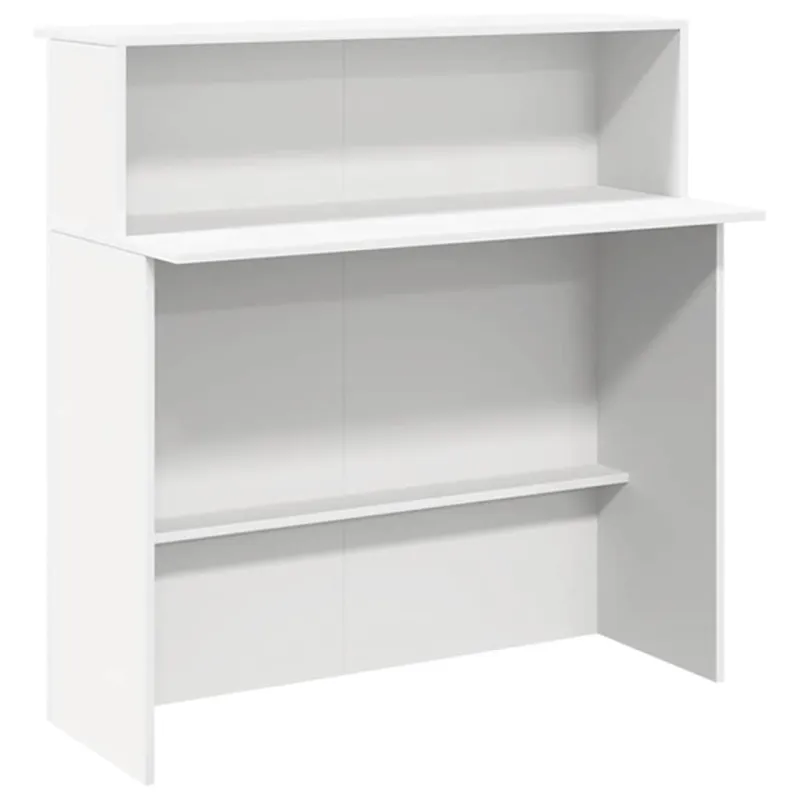 Registratūra, baltos spalvos, 200x50x103,5 cm, apdirbta mediena