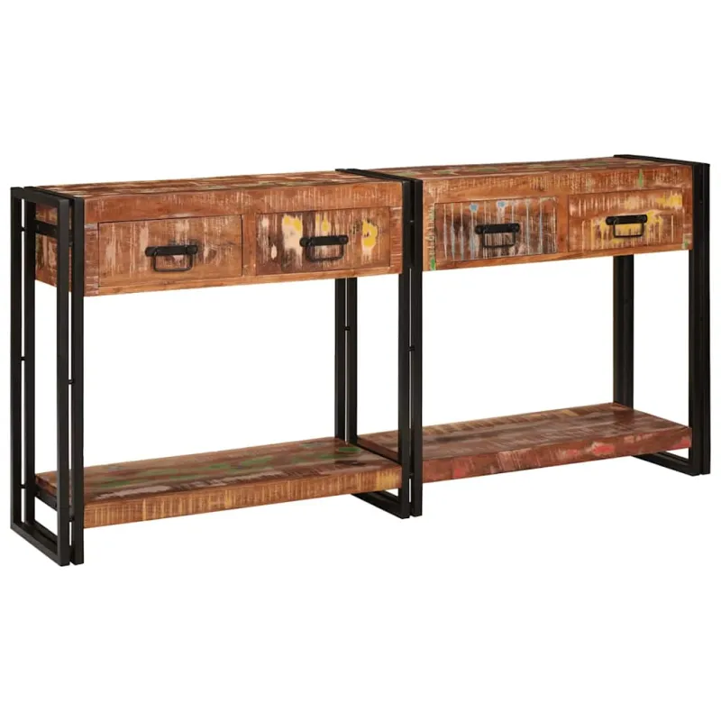 Konsoliniai staliukai 2 pcs Įvairiaspalvis 161 x 33 x 75 cm