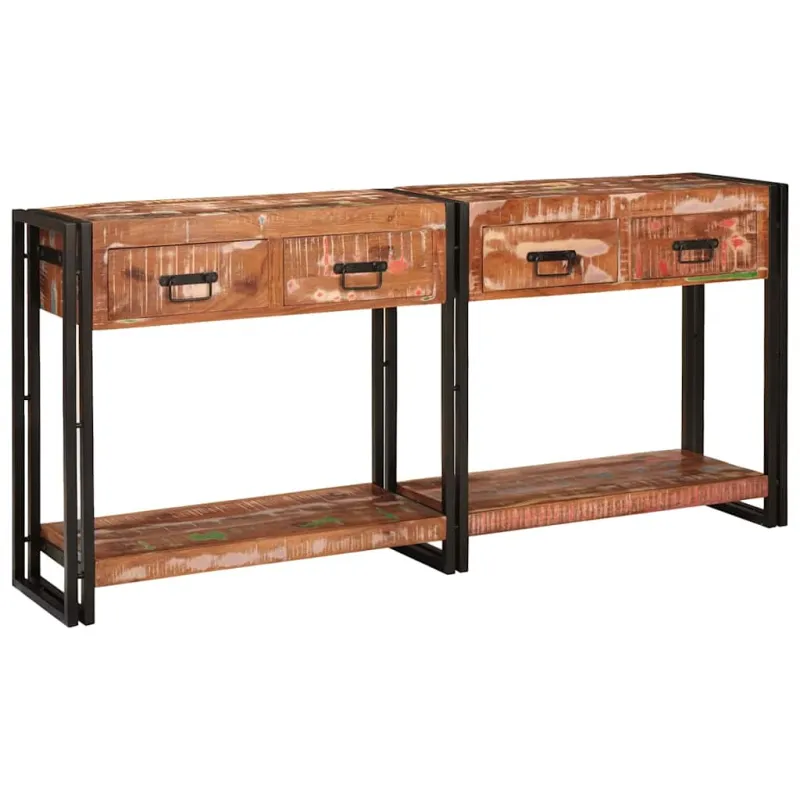 Konsoliniai staliukai 2 pcs Įvairiaspalvis 161 x 33 x 75 cm