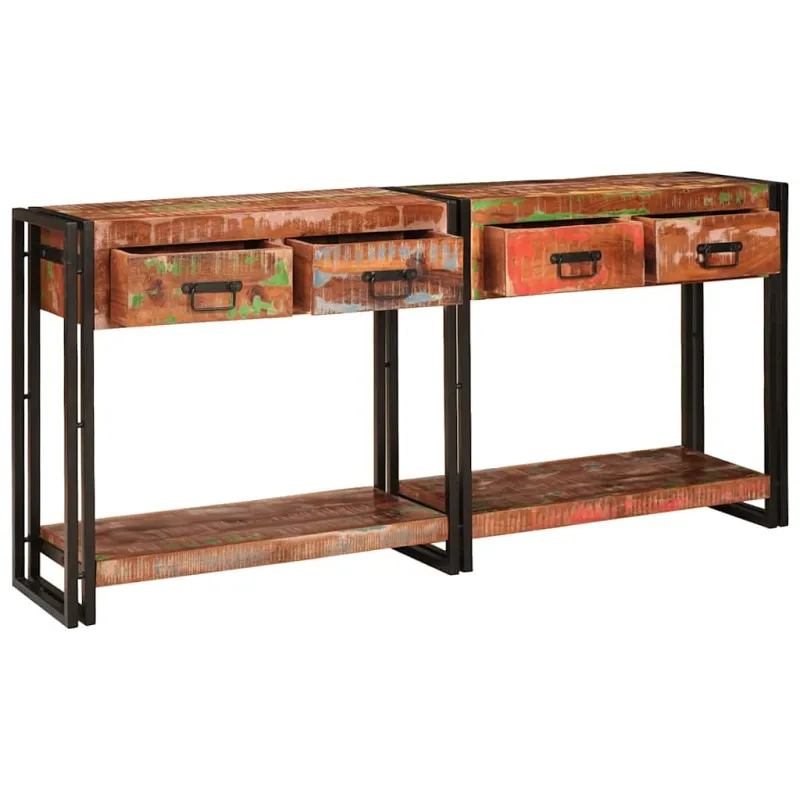 Konsoliniai staliukai 2 pcs Įvairiaspalvis 161 x 33 x 75 cm