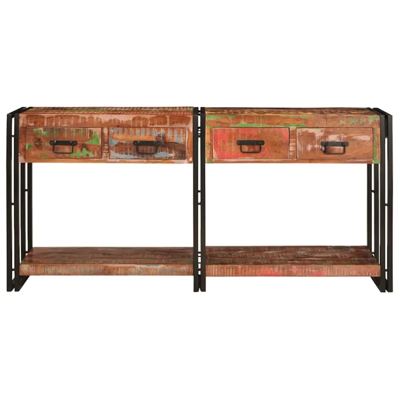 Konsoliniai staliukai 2 pcs Įvairiaspalvis 161 x 33 x 75 cm