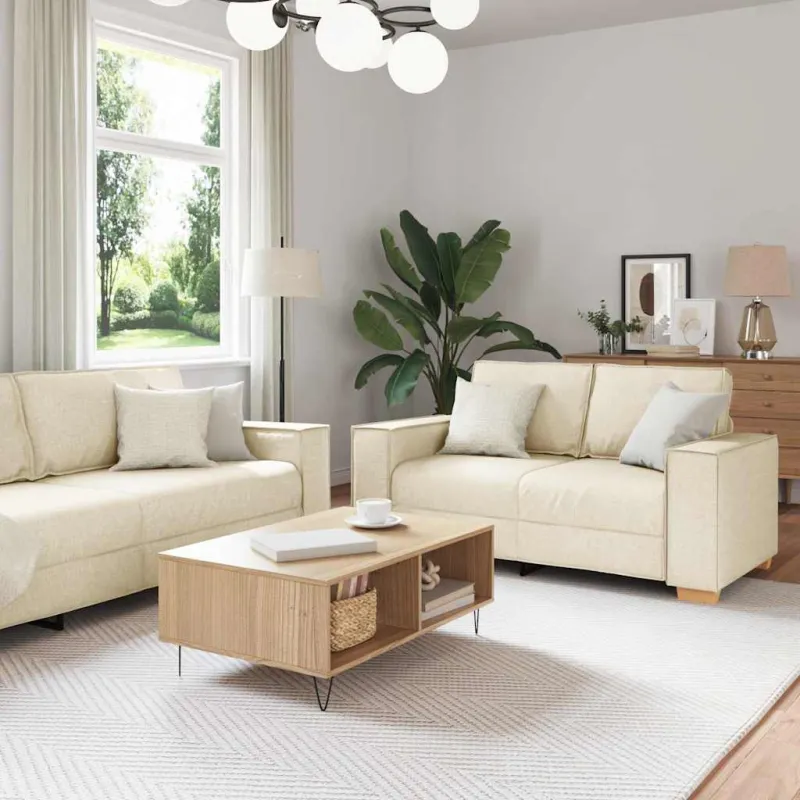 Sofos komplektas 3 pcs Smėlio 220 x 80 x 84 cm