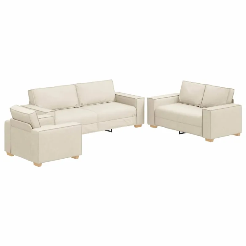 Sofos komplektas 3 pcs Smėlio 220 x 80 x 84 cm