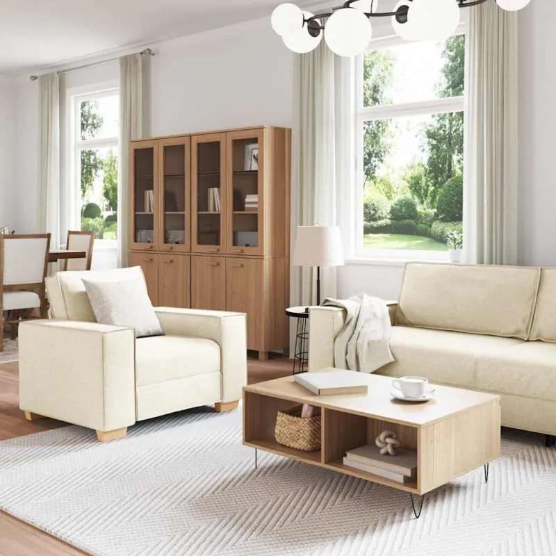 Sofos komplektas 3 pcs Smėlio 220 x 80 x 84 cm