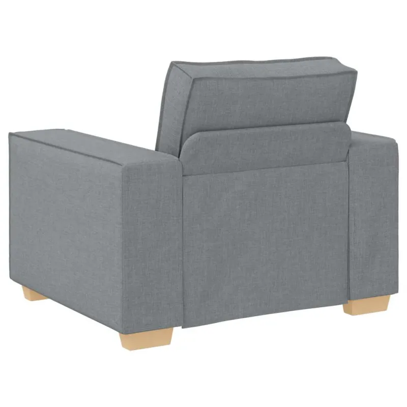 Sofa 3 pcs Šviesiai pilka 220 x 80 x 84 cm Lino mišinio audinys