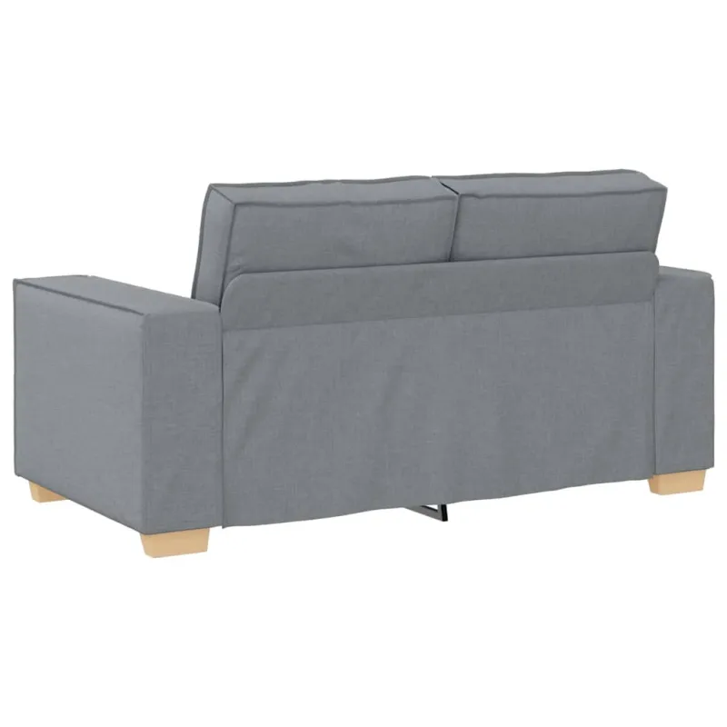 Sofa 3 pcs Šviesiai pilka 220 x 80 x 84 cm Lino mišinio audinys