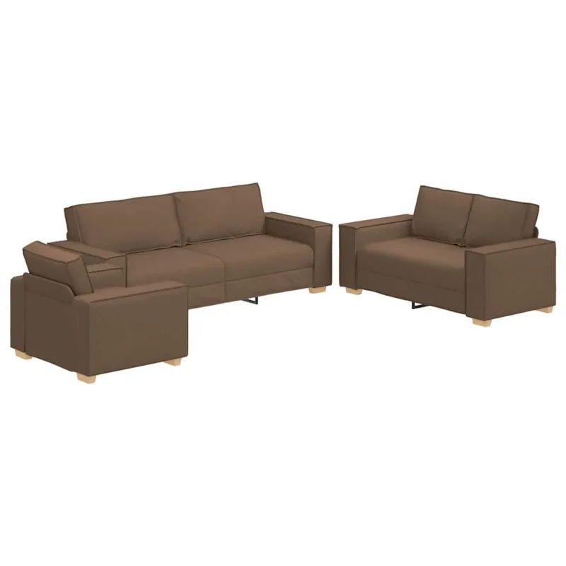 Sofa 3 pcs Ruda 220 x 80 x 84 cm Lino mišinio audinys