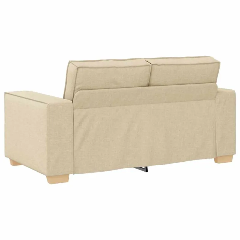 Sofa 3 pcs Kreminė 220 x 80 x 84 cm Lino mišinio audinys