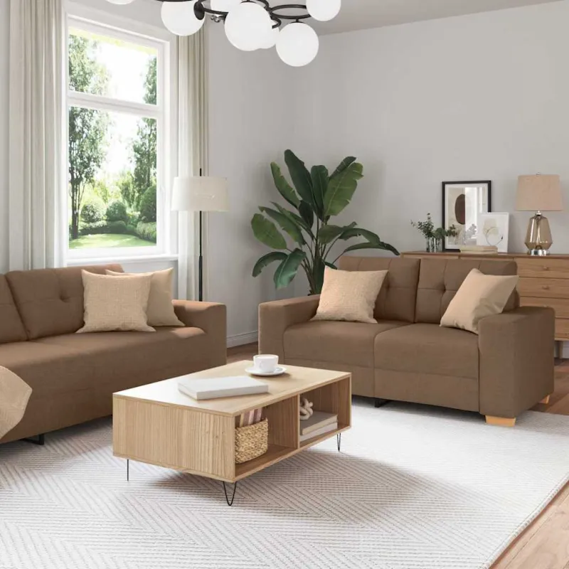 Sofa 3 pcs Ruda 221 x 80 x 80 cm Lino mišinio audinys