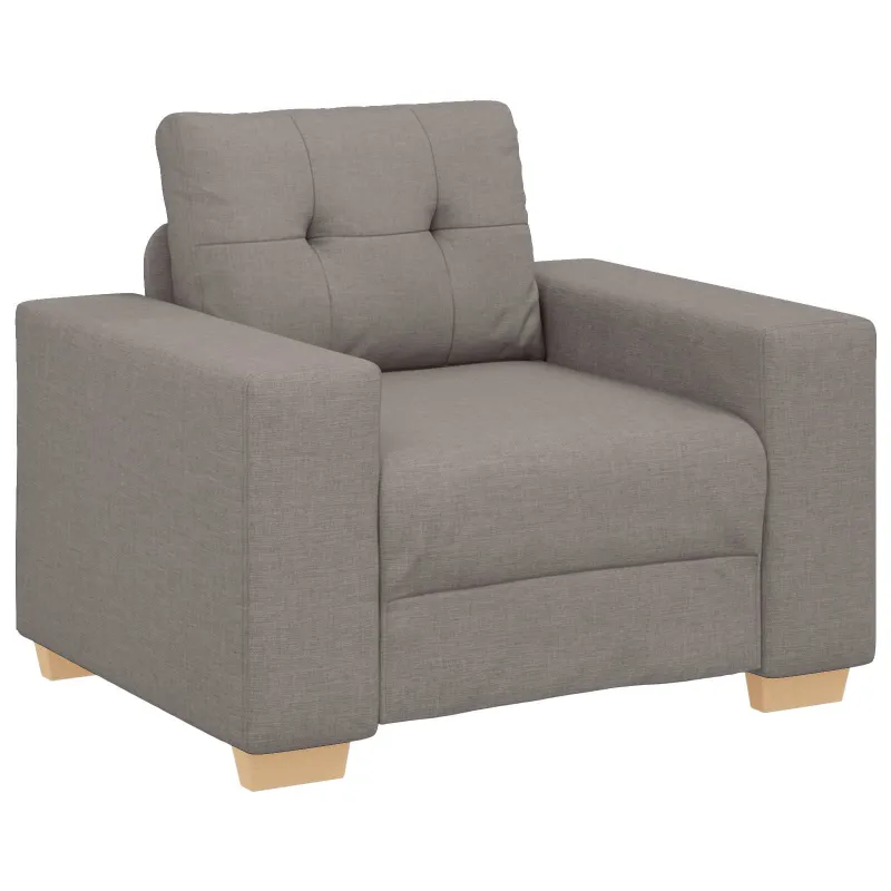 Sofa 3 pcs Tortora 221 x 80 x 80 cm Lino mišinio audinys