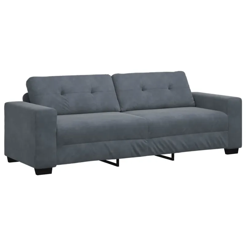 Sofos komplektas 3 pcs Tamsiai pilka 221 x 80 x 80 cm Aksomas