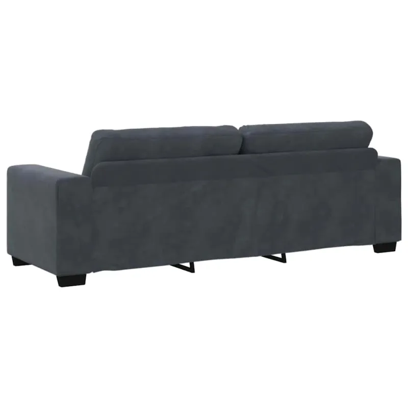 Sofos komplektas 3 pcs Tamsiai pilka 221 x 80 x 80 cm Aksomas