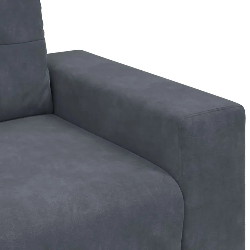 Sofos komplektas 3 pcs Tamsiai pilka 221 x 80 x 80 cm Aksomas
