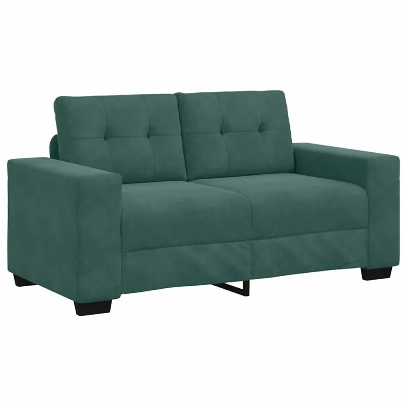 Sofos komplektas 3 pcs Tamsiai žalia 221 x 80 x 80 cm Aksomas