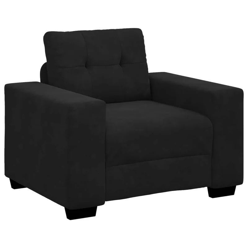 Sofos komplektas 3 pcs Juoda 221 x 80 x 80 cm Aksomas