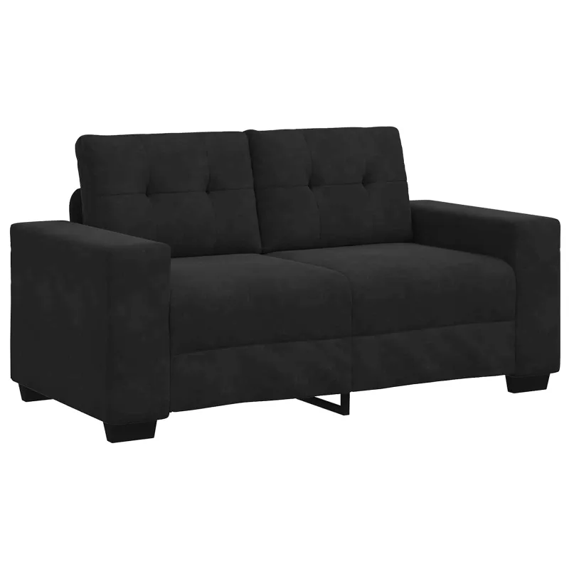 Sofos komplektas 3 pcs Juoda 221 x 80 x 80 cm Aksomas