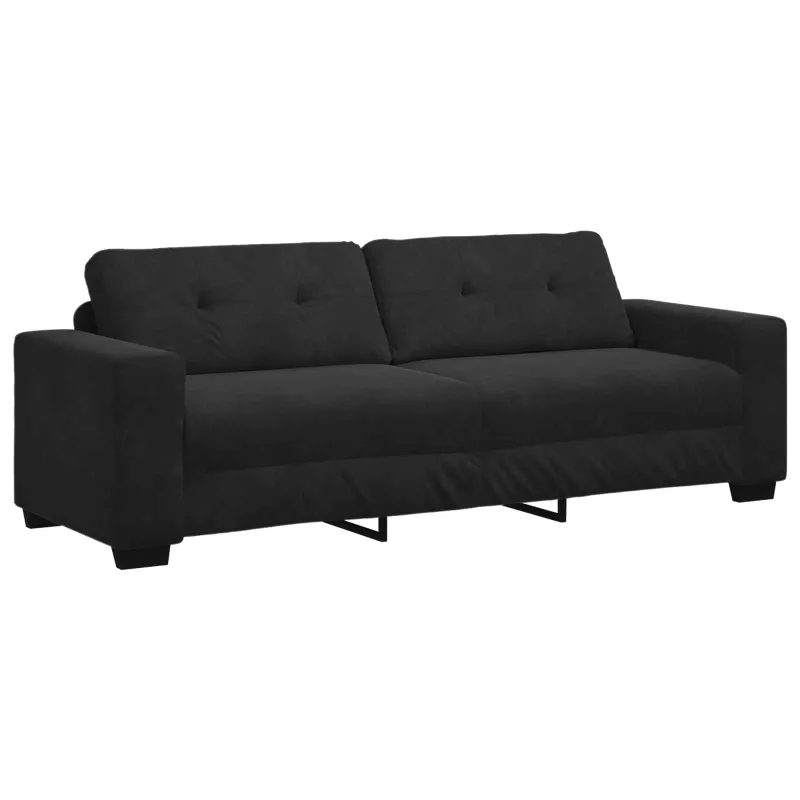 Sofos komplektas 3 pcs Juoda 221 x 80 x 80 cm Aksomas