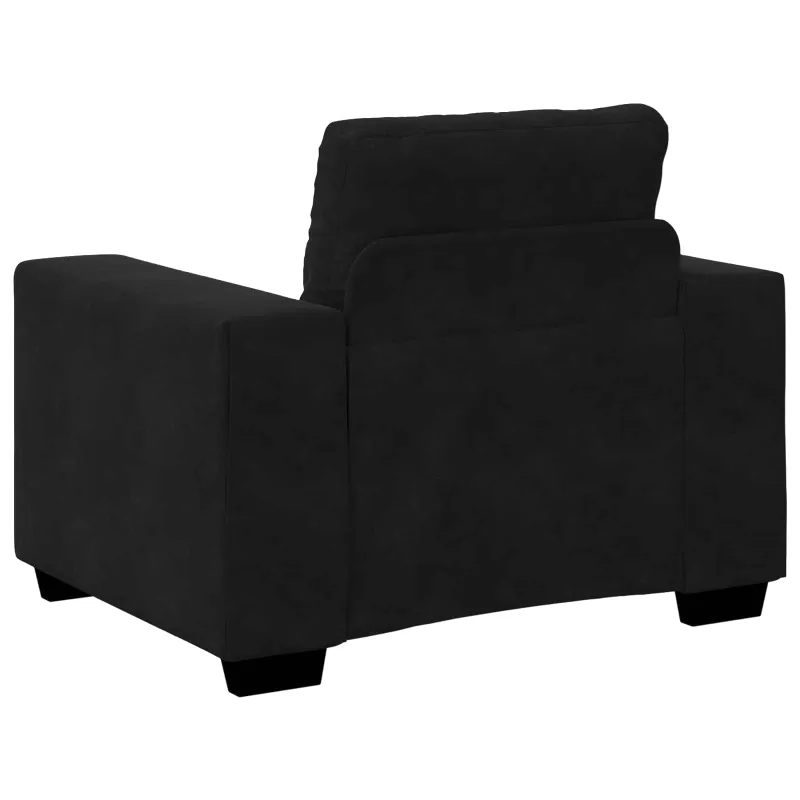 Sofos komplektas 3 pcs Juoda 221 x 80 x 80 cm Aksomas